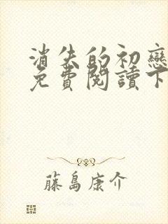 消失的初恋漫画免费阅读下载