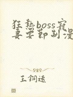 狂热boss宠妻要节制漫画免费