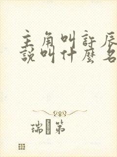 主角叫许辰的小说叫什么名字