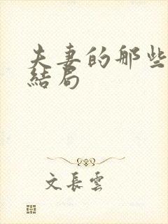 夫妻的那些事大结局