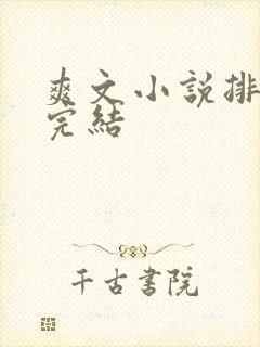 爽文小说排行榜完结