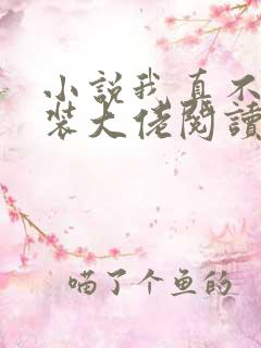 小说我真不是女装大佬阅读