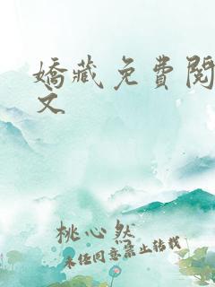 娇藏免费阅读全文