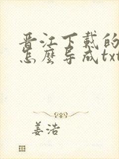 晋江下载的小说怎么导成txt