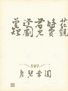 曾逢君时花照眼短剧免费观看