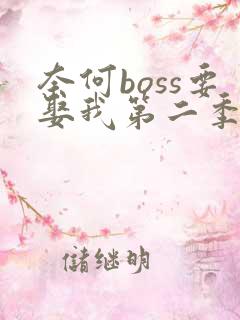 奈何boss要娶我第二季全集免费观看