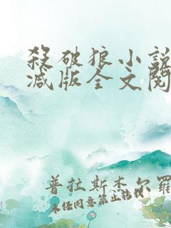 杀破狼小说未删减版全文阅读