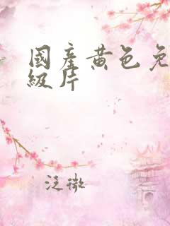 国产黄色免费一级片