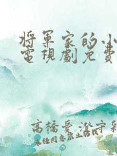 将军家的小娘子电视剧免费观看全集