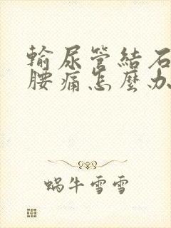 输尿管结石导致腰痛怎么办