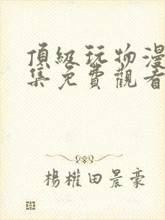 顶级玩物漫画全集免费观看下拉式