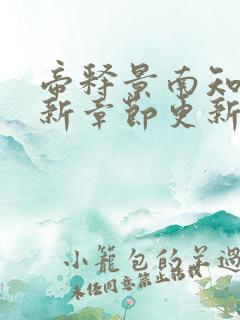 帝释景南知意最新章节更新