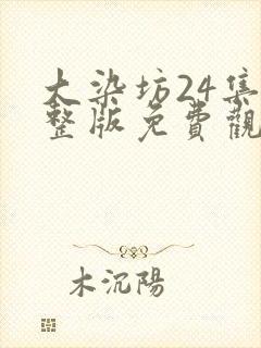 大染坊24集完整版免费观看高清