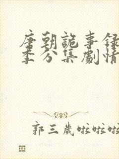 唐朝诡事录第一季分集剧情