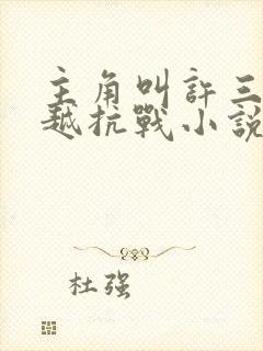 主角叫许三的穿越抗战小说