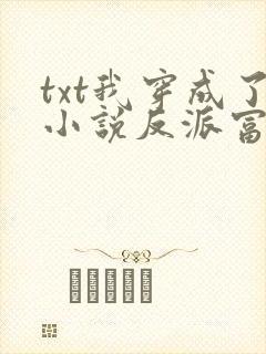 txt我穿成了小说反派富二代