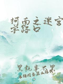 柯南之迷宫的十字路口