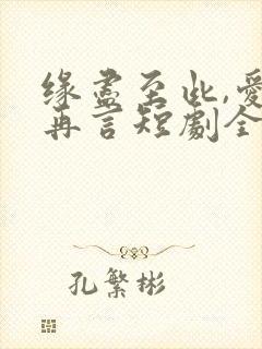 缘尽至此,爱不再言短剧全集免费观看