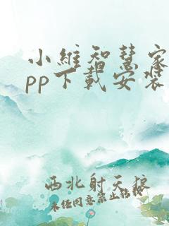 小维智慧家庭app下载安装