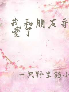 我和朋友哥哥恋爱了