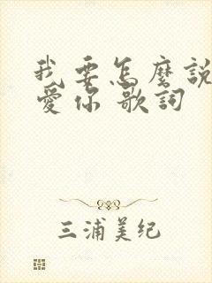 我要怎么说我不爱你 歌词