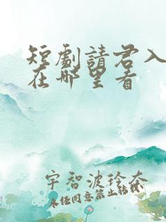 短剧请君入我怀在哪里看