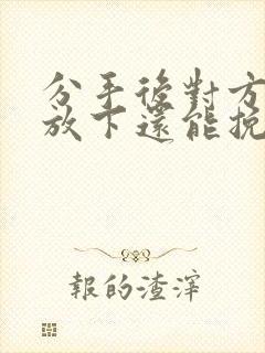 分手后对方已经放下还能挽回么