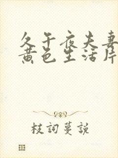 久午夜夫妻一级黄色生活片