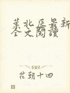 叶北辰最新章节全文阅读