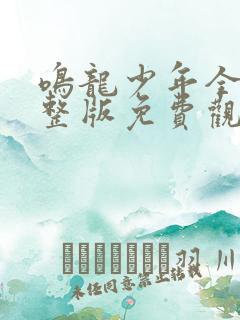 鸣龙少年全集完整版免费观看