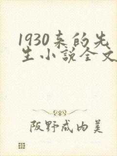 1930来的先生小说全文免费阅读