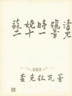 苏娆时砚清大第二十一章免费阅读