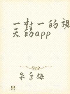 一对一的视频聊天的app