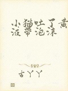 小猫吐了黄色粘液带泡沫