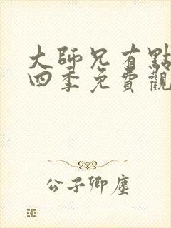 大师兄有点坑第四季免费观看