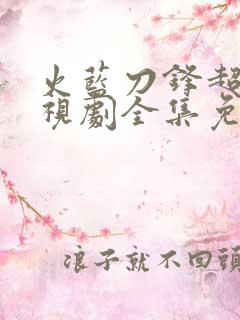 火蓝刀锋超清电视剧全集免费观看