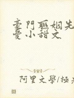 豪门联姻先婚后爱小甜文