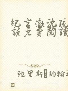 纪言澈沈疏宁小说免费阅读最新章节