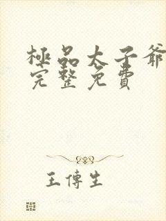 极品太子爷小说完整免费