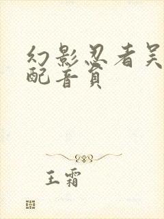 幻影忍者吴大师配音员