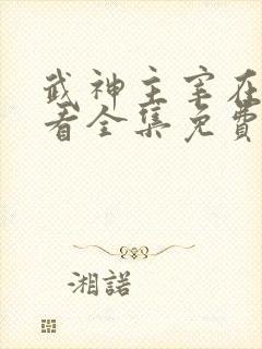 武神主宰在线观看全集免费高清