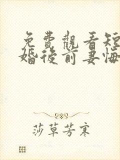 免费观看短剧离婚后前妻悔不当初