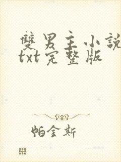 双男主小说下载txt完整版