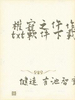 权宠之仵作医妃txt软件下载