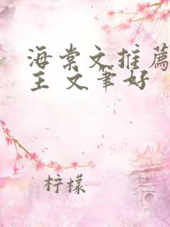 海棠文推荐双男主 文笔好