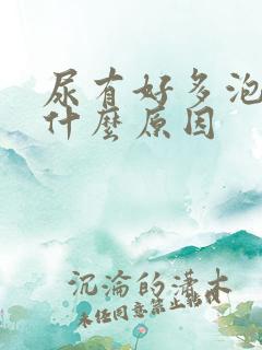 尿有好多泡泡是什么原因