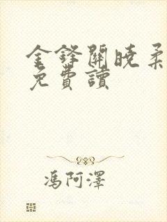 金锋关晓柔小说免费读