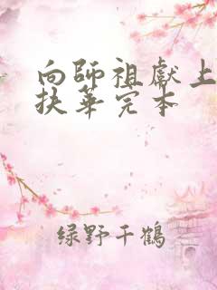 向师祖献上咸鱼扶华完本