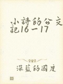 小诗的公交车日记16一17