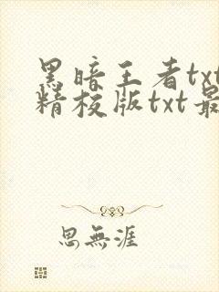 黑暗王者txt精校版txt最新章节